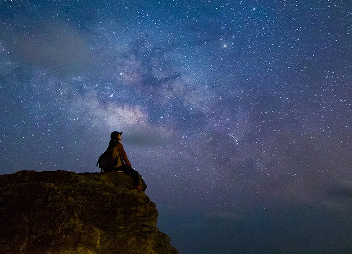 clear starry sky at night